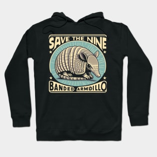 The nine-banded armadillo (Dasypus novemcinctus), nine-banded long-nosed armadillo or common long-nosed armadillo, Hoodie